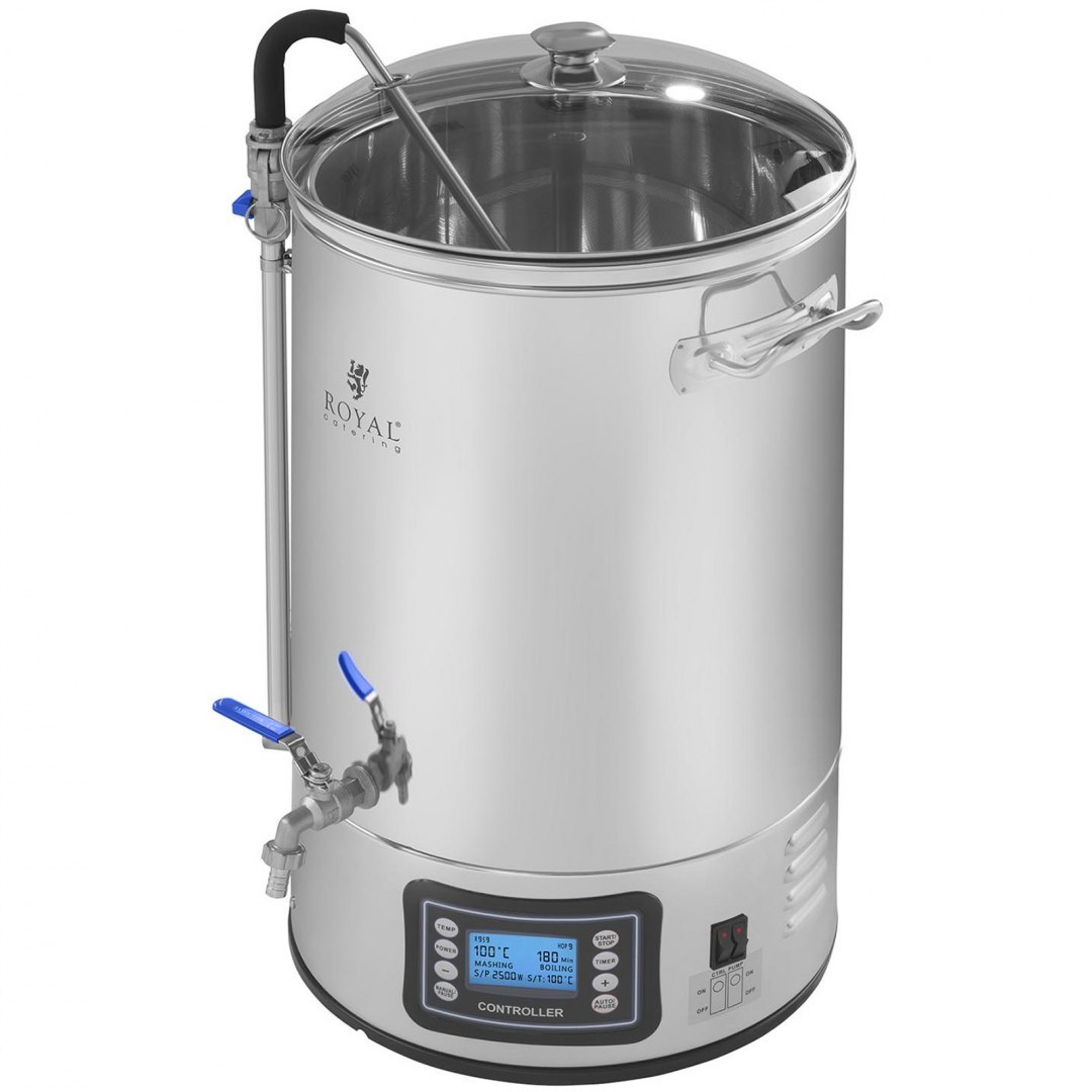 Kocioł warzelny zacierny mini browar do piwa LCD 40L 230V Royal Catering Royal Catering Kocioł warzelny zacierny mini browar do piwa LCD 40L 230V Royal Catering Royal Catering