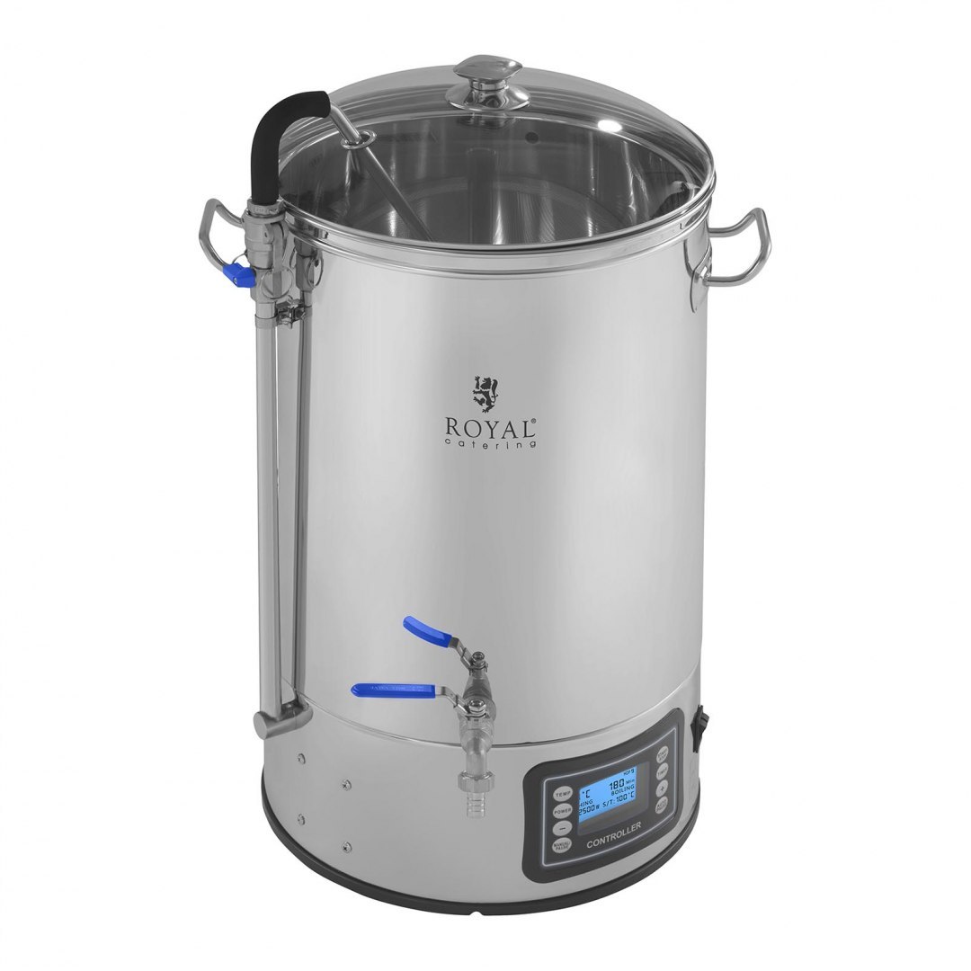 Kocioł warzelny zacierny mini browar do piwa LCD 40L 230V Royal Catering Royal Catering Kocioł warzelny zacierny mini browar do piwa LCD 40L 230V Royal Catering Royal Catering