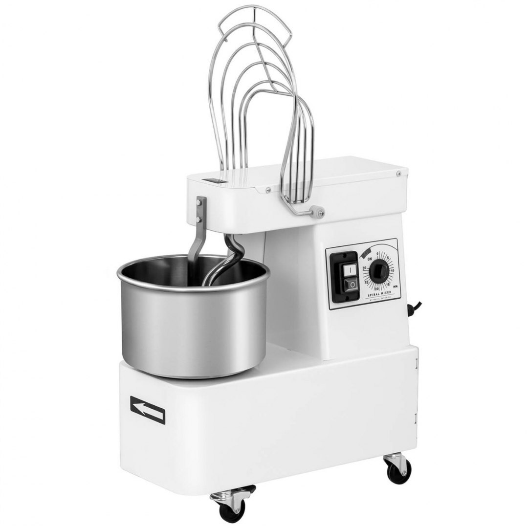 Miesiarka planetarna mikser spiralny do ciasta ze stałą dzieżą 7 l 29 kg/h 370 W ITALY Royal Catering Miesiarka planetarna mikser spiralny do ciasta ze stałą dzieżą 7 l 29 kg/h 370 W ITALY Royal Catering