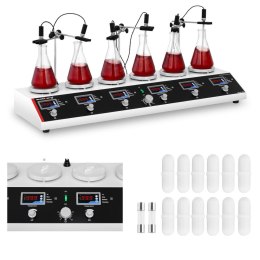 Mieszadło magnetyczne laboratoryjne 99C timer 6 stanowisk + mieszadełka Steinberg Systems