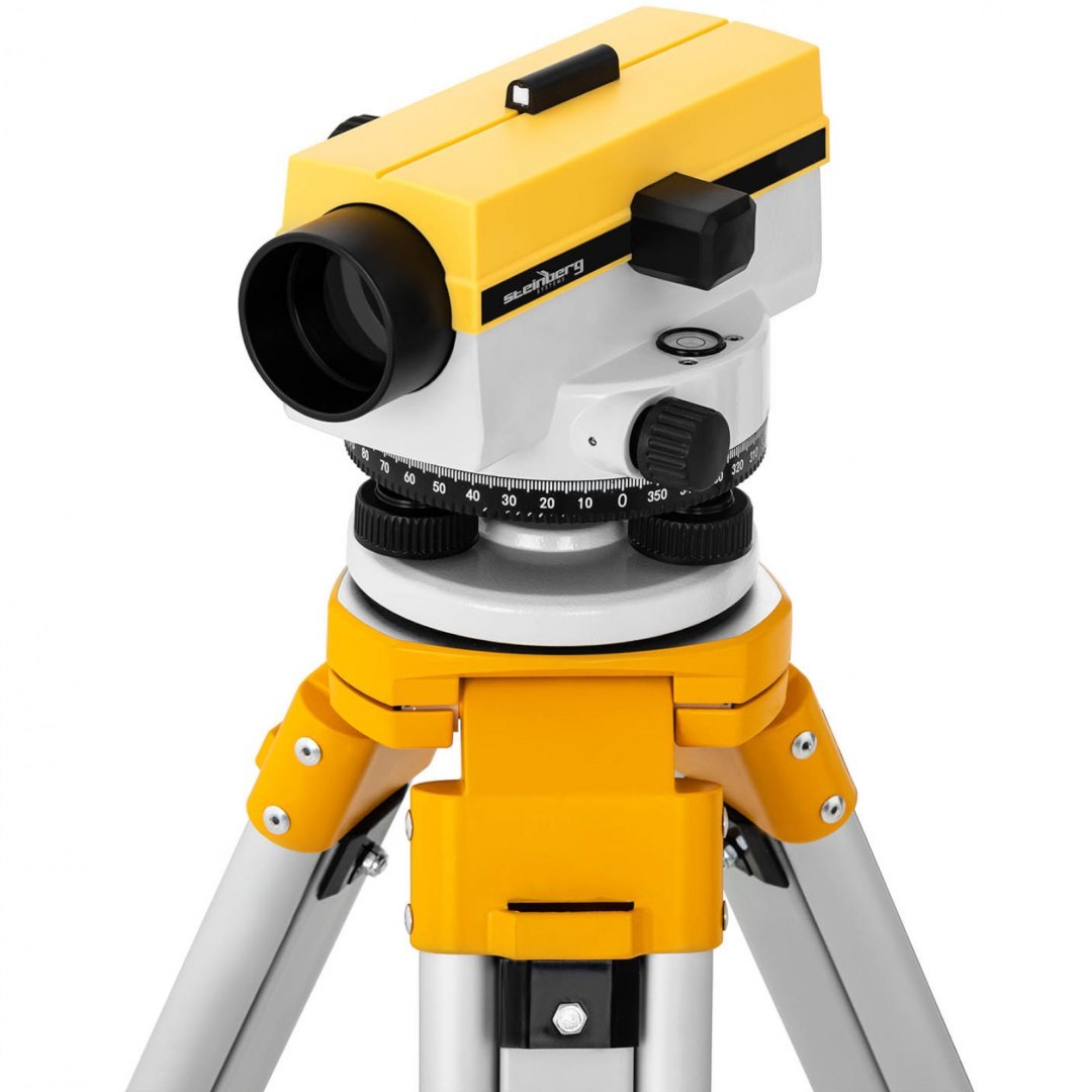Niwelator optyczny samopoziomujący ze statywem i łatą - powiększenie 24x śr. 36 mm Steinberg Systems Niwelator optyczny samopoziomujący ze statywem i łatą - powiększenie 24x śr. 36 mm Steinberg Systems