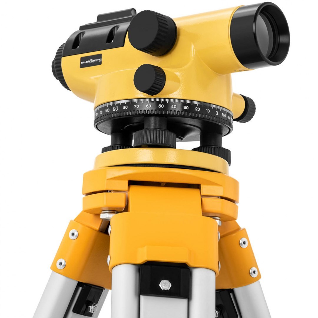 Niwelator optyczny samopoziomujący ze statywem i łatą - powiększenie 28x śr. 36 mm Steinberg Systems Niwelator optyczny samopoziomujący ze statywem i łatą - powiększenie 28x śr. 36 mm Steinberg Systems