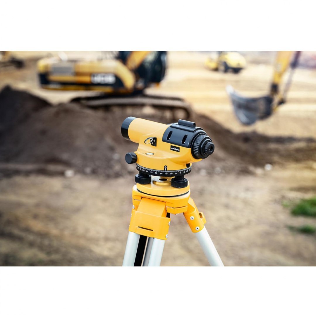 Niwelator optyczny samopoziomujący ze statywem i łatą - powiększenie 28x śr. 36 mm Steinberg Systems Niwelator optyczny samopoziomujący ze statywem i łatą - powiększenie 28x śr. 36 mm Steinberg Systems