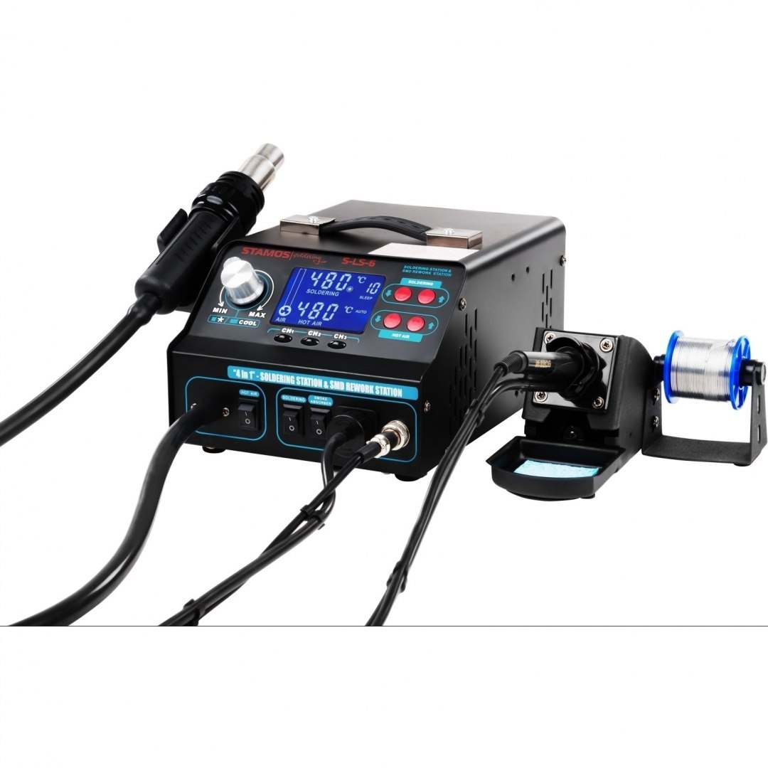 Profesjonalna stacja lutownicza Hot Air z odsysaniem dymu S-LS-6 Stamos Soldering Profesjonalna stacja lutownicza Hot Air z odsysaniem dymu S-LS-6 Stamos Soldering