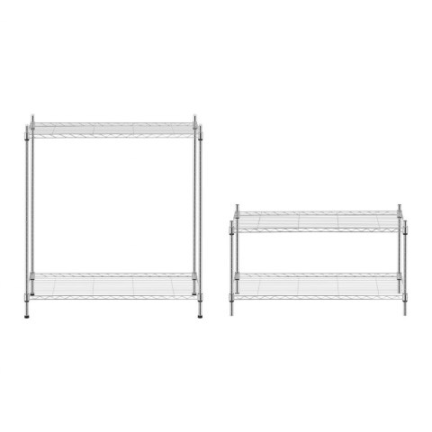 Regał magazynowy druciany ażurowy chromowany 137x90x35cm do 120kg Royal Catering Regał magazynowy druciany ażurowy chromowany 137x90x35cm do 120kg Royal Catering