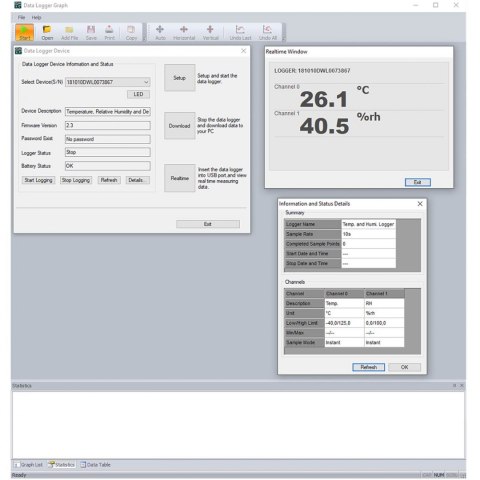 Rejestrator termperatury i wilgotności zewnętrzny USB zakres -40 do 125C Steinberg Systems Rejestrator termperatury i wilgotności zewnętrzny USB zakres -40 do 125C Steinberg Systems