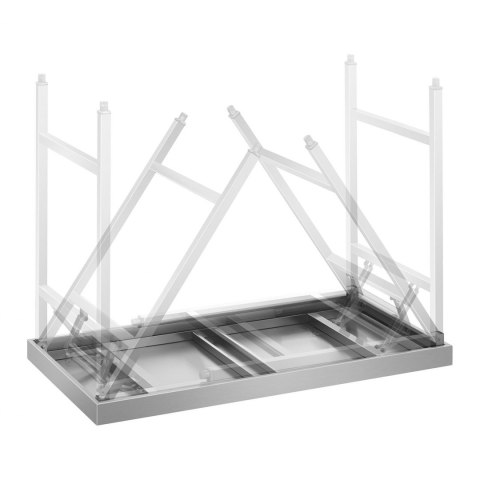 Składany stół roboczy ze stali nierdzewnej 120 x 60cm do 120kg Royal Catering RCAT-120K Royal Catering Składany stół roboczy ze stali nierdzewnej 120 x 60cm do 120kg Royal Catering RCAT-120K Royal Catering
