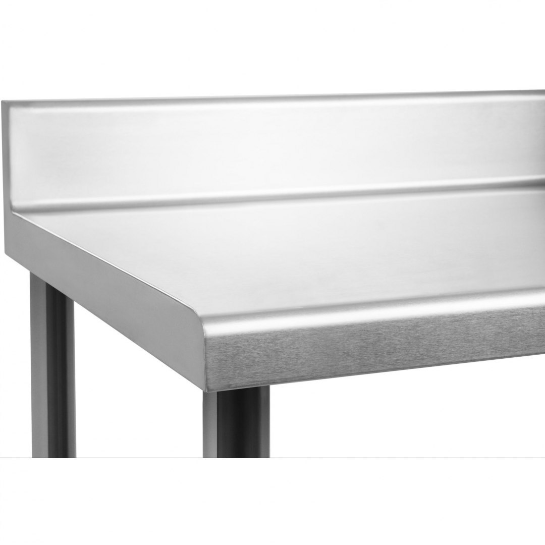 Stół do kuchni blat roboczy ze stali nierdzewnej z rantem i dolną półką 200x60cm Royal Catering Stół do kuchni blat roboczy ze stali nierdzewnej z rantem i dolną półką 200x60cm Royal Catering