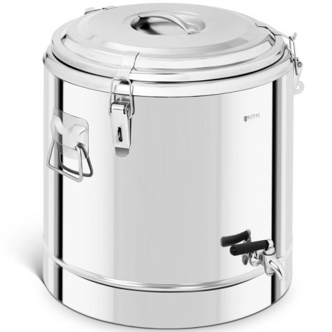 Termos cateringowy z kranem do transportu napojów stalowy 35L Royal Catering Termos cateringowy z kranem do transportu napojów stalowy 35L Royal Catering
