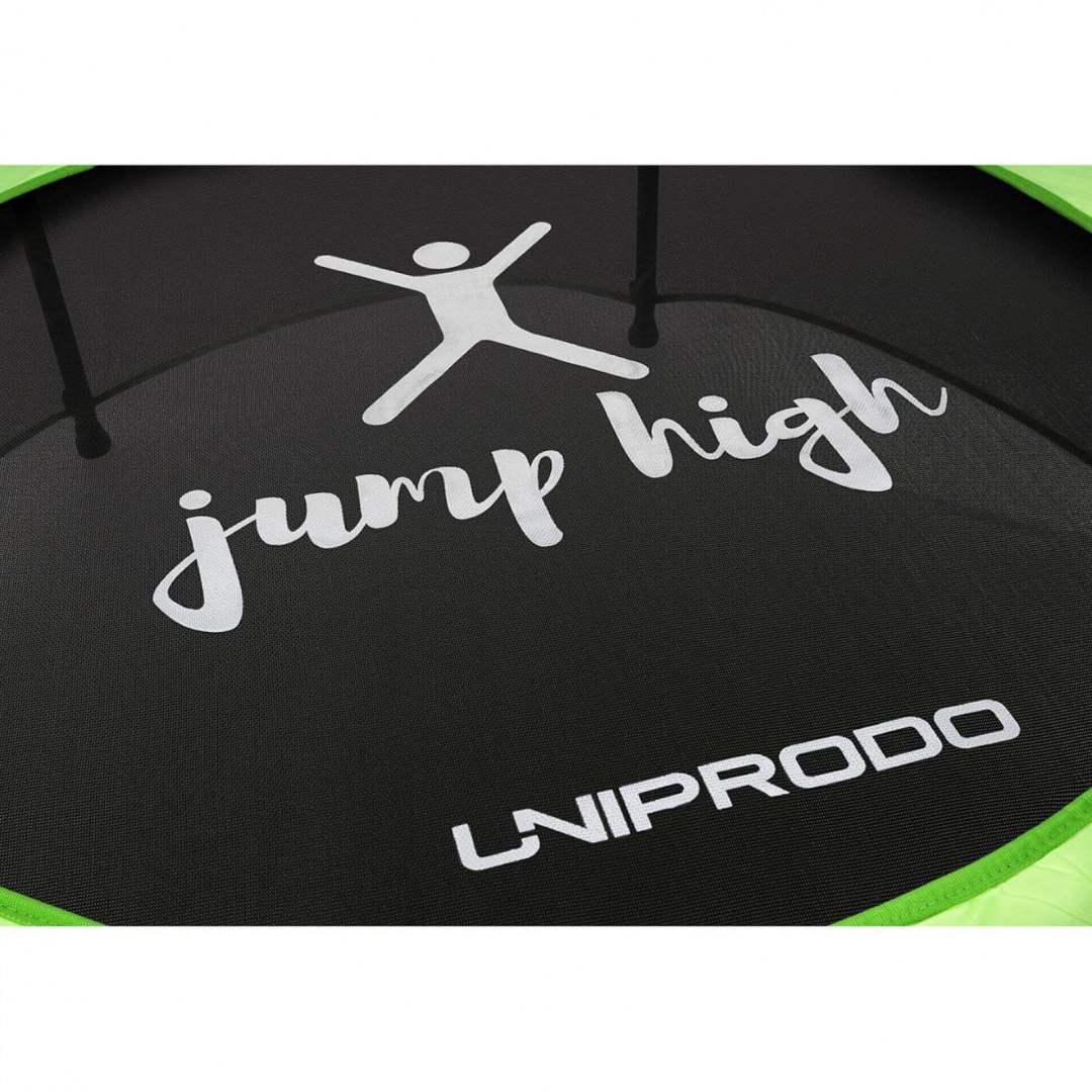 Trampolina dla dzieci z siatką zabezpieczającą do 50 kg śr. 140 cm zielona UNIPRODO Trampolina dla dzieci z siatką zabezpieczającą do 50 kg śr. 140 cm zielona UNIPRODO