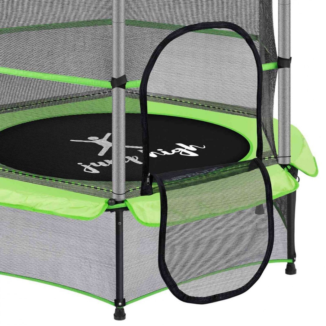 Trampolina dla dzieci z siatką zabezpieczającą do 50 kg śr. 140 cm zielona UNIPRODO Trampolina dla dzieci z siatką zabezpieczającą do 50 kg śr. 140 cm zielona UNIPRODO