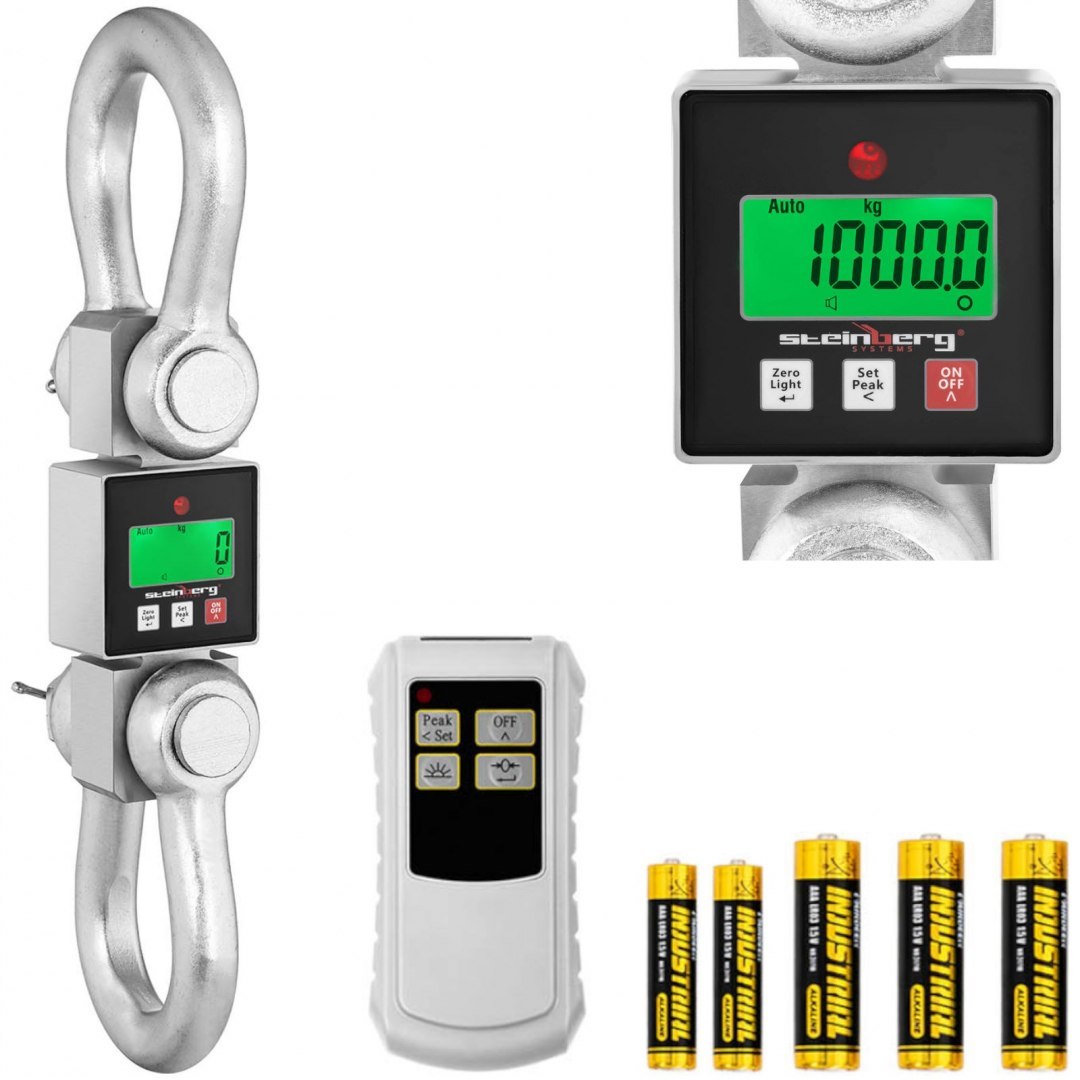 Waga hakowa podwieszana magazynowa z pilotem LCD do 10000 kg Steinberg Systems Waga hakowa podwieszana magazynowa z pilotem LCD do 10000 kg Steinberg Systems