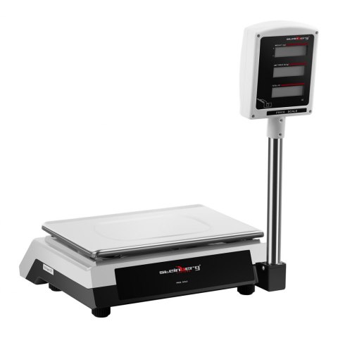 Waga sklepowa platformowa 34x23cm zasilacz + akumulator 30kg / 1g Steinberg Systems Waga sklepowa platformowa 34x23cm zasilacz + akumulator 30kg / 1g Steinberg Systems