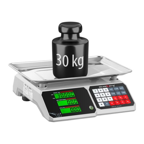 Waga spożywcza sklepowa licząca z pamięcią i funkcją liczenia sztuk SBS-PW-301CB 30kg / 1g Steinberg Systems Waga spożywcza sklepowa licząca z pamięcią i funkcją liczenia sztuk SBS-PW-301CB 30kg / 1g Steinberg Systems