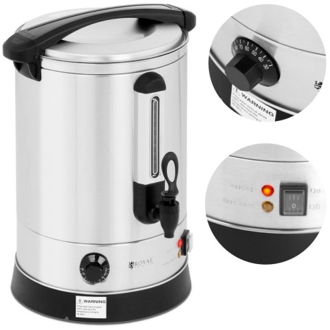 Warnik podgrzewacz do wody grzańca podwójne ścianki stalowy 14.5L 2500 W Royal Catering Warnik podgrzewacz do wody grzańca podwójne ścianki stalowy 14.5L 2500 W Royal Catering