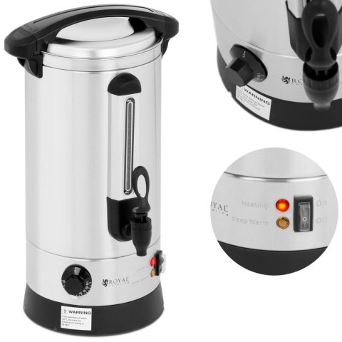 Warnik podgrzewacz do wody grzańca podwójne ścianki stalowy 8.7L 1500 W Royal Catering Warnik podgrzewacz do wody grzańca podwójne ścianki stalowy 8.7L 1500 W Royal Catering