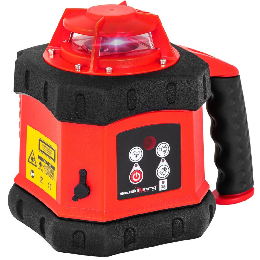 Laser obrotowy niwelator laserowy budowlany czerwony ±3 mm zasięg 300m Steinberg Systems Laser obrotowy niwelator laserowy budowlany czerwony ±3 mm zasięg 300m Steinberg Systems