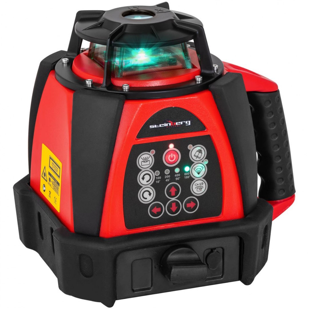 Laser obrotowy niwelator laserowy budowlany z detektorem zielony zasięg 500m Steinberg Systems Laser obrotowy niwelator laserowy budowlany z detektorem zielony zasięg 500m Steinberg Systems