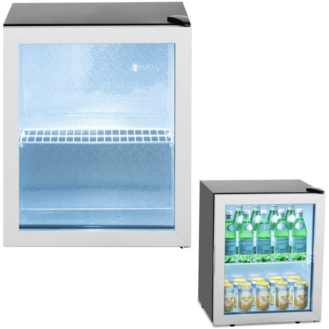 Lodówka na napoje witryna chłodnicza stal 54 l czarna Royal Catering Lodówka na napoje witryna chłodnicza stal 54 l czarna Royal Catering