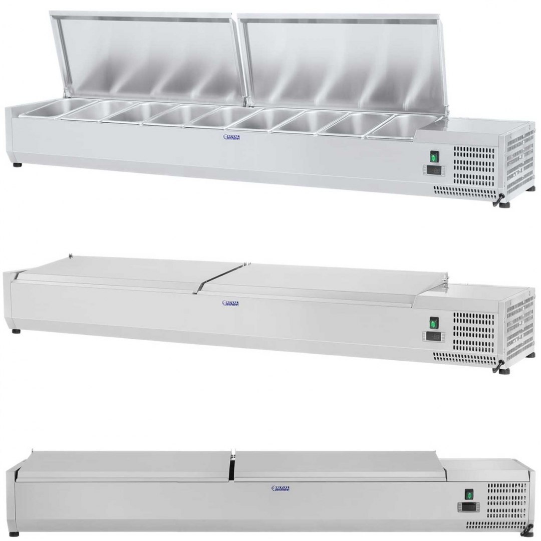 Nadstawa chłodnicza ze stalową pokrywą 9x GN1/3 200cm Royal Catering Nadstawa chłodnicza ze stalową pokrywą 9x GN1/3 200cm Royal Catering