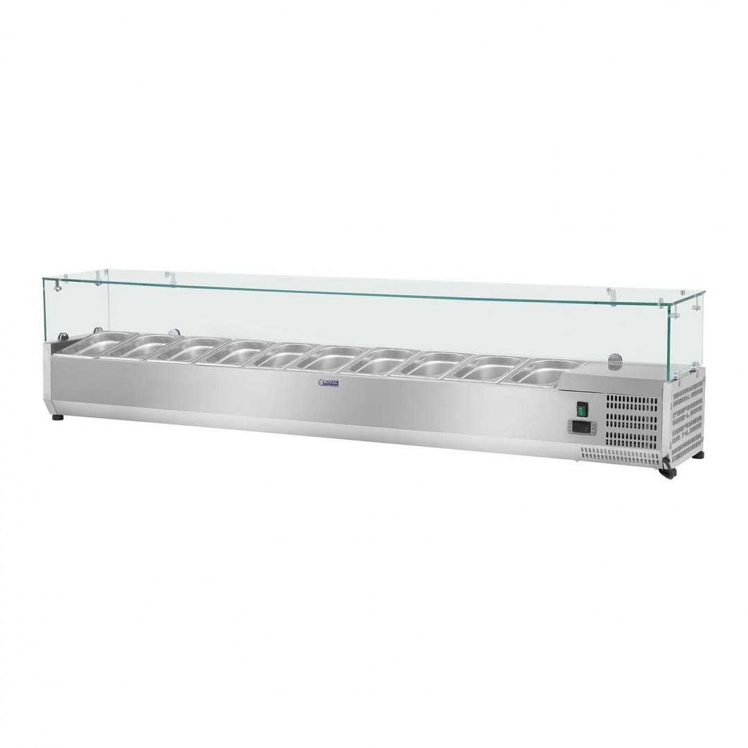 Nadstawa chłodnicza ze szklaną osłoną 10x GN1/4 200cm Royal Catering Nadstawa chłodnicza ze szklaną osłoną 10x GN1/4 200cm Royal Catering
