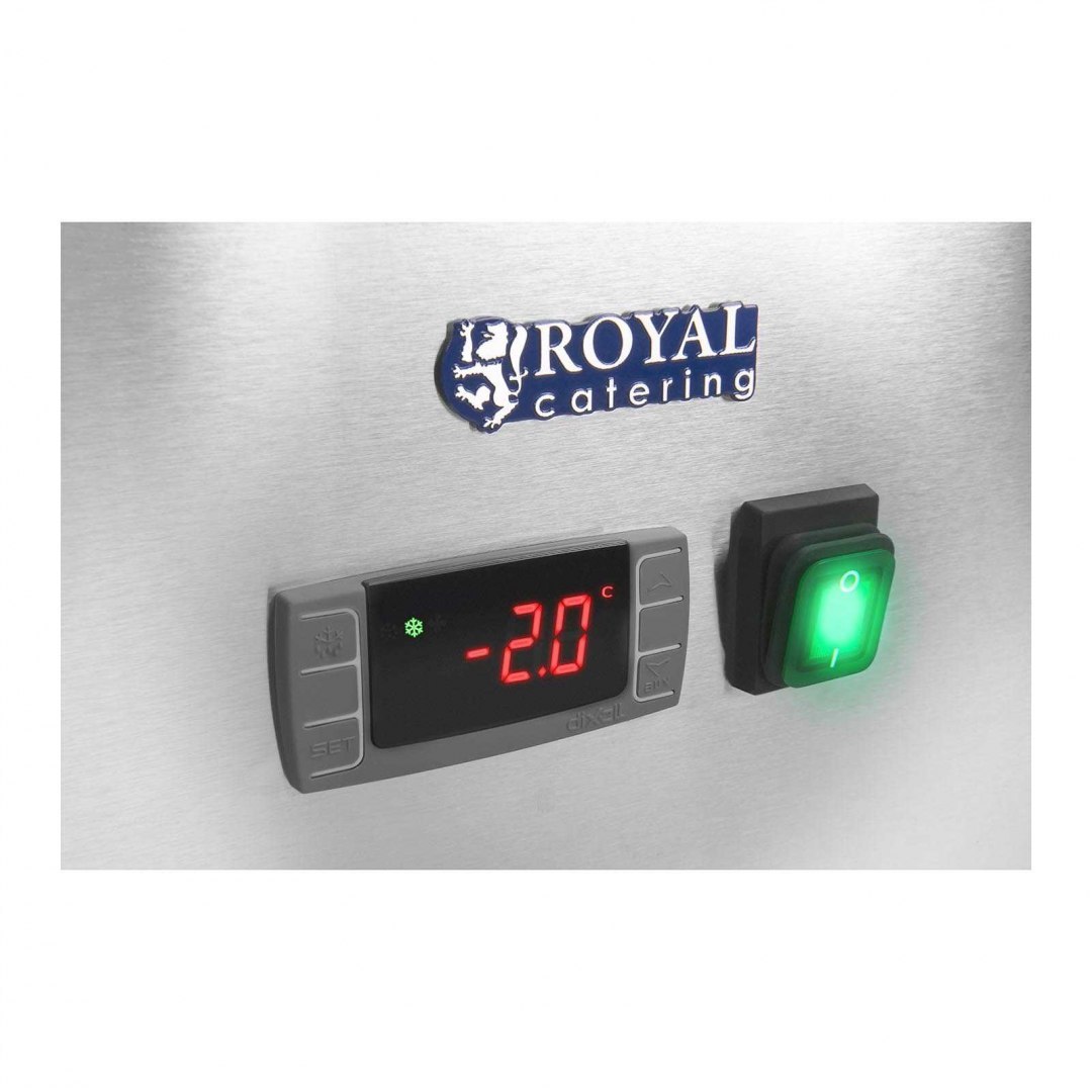 Stół chłodniczy ze stalowym blatem roboczym 4 szuflady od -2 do 10C 179cm Royal Catering Stół chłodniczy ze stalowym blatem roboczym 4 szuflady od -2 do 10C 179cm Royal Catering