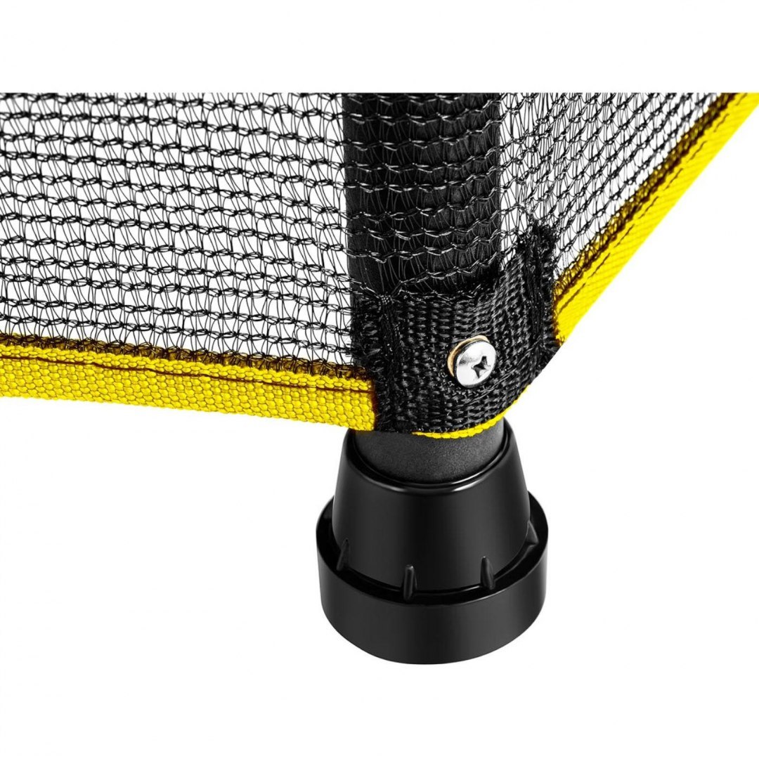 Trampolina dla dzieci z siatką zabezpieczającą do 50 kg śr. 140 cm żółta UNIPRODO Trampolina dla dzieci z siatką zabezpieczającą do 50 kg śr. 140 cm żółta UNIPRODO
