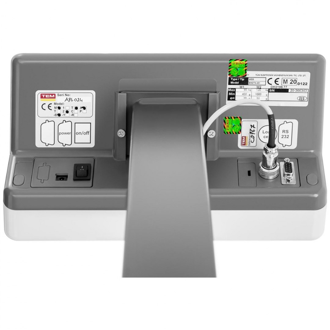 Waga handlowa magazynowa interfejs RS232 120 kg / 0,05 kg LCD M LEGALIZACJA TEM Waga handlowa magazynowa interfejs RS232 120 kg / 0,05 kg LCD M LEGALIZACJA TEM