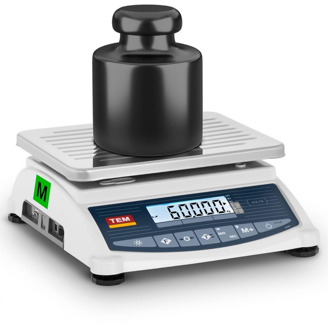 Waga sklepowa handlowa 60 kg / 20 g LCD M LEGALIZACJA TEM Waga sklepowa handlowa 60 kg / 20 g LCD M LEGALIZACJA TEM