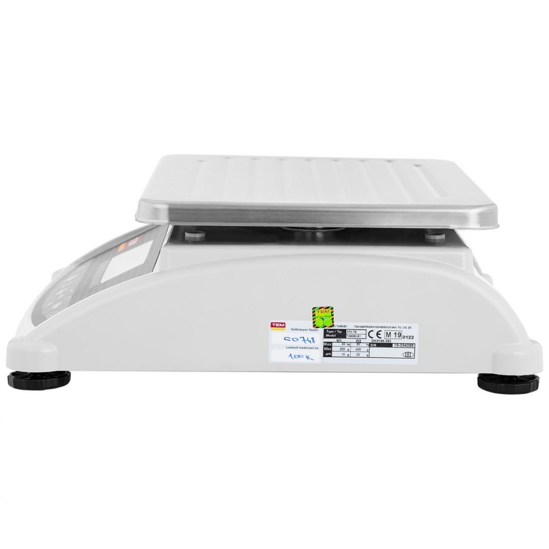 Waga sklepowa handlowa 60 kg / 20 g LCD M LEGALIZACJA TEM Waga sklepowa handlowa 60 kg / 20 g LCD M LEGALIZACJA TEM