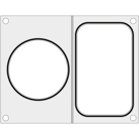Matryca do zgrzewarki CAS CDS-01 na tackę bez podziału 178x113 mm + pojemnik śr. 115 mm - Hendi 805428 Hendi Matryca do zgrzewarki CAS CDS-01 na tackę bez podziału 178x113 mm + pojemnik śr. 115 mm - Hendi 805428 Hendi