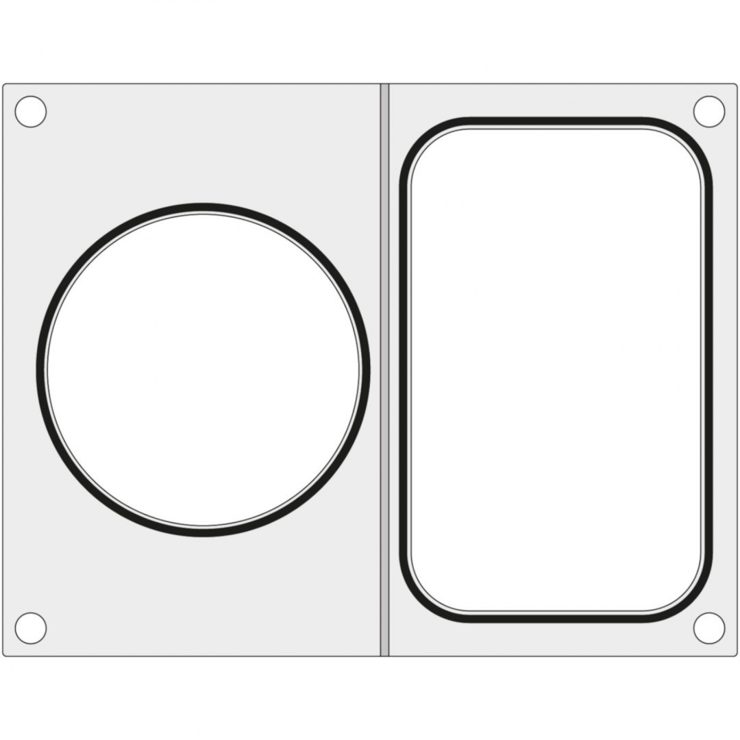 Matryca do zgrzewarki Hendi na tackę bez podziału 178x113 mm + pojemnik śr. 115 mm - Hendi 805657 Hendi Matryca do zgrzewarki Hendi na tackę bez podziału 178x113 mm + pojemnik śr. 115 mm - Hendi 805657 Hendi