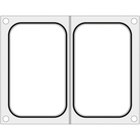 Matryca forma do zgrzewarek MCS na dwie tacki pojemniki 178x113 mm - Hendi 805459 Hendi Matryca forma do zgrzewarek MCS na dwie tacki pojemniki 178x113 mm - Hendi 805459 Hendi