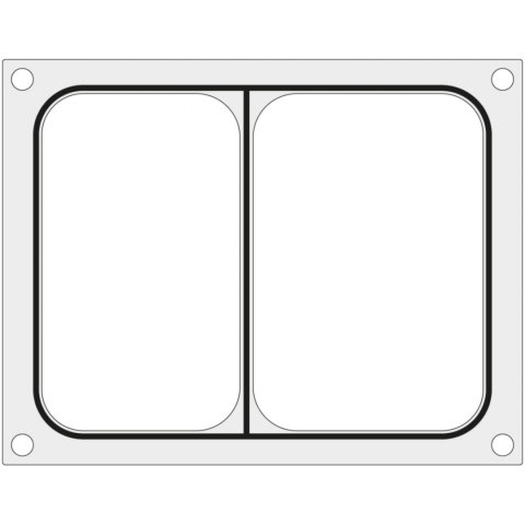 Matryca forma do zgrzewarek MCS na tackę dwudzielną 227x178 mm - Hendi 805466 Hendi Matryca forma do zgrzewarek MCS na tackę dwudzielną 227x178 mm - Hendi 805466 Hendi