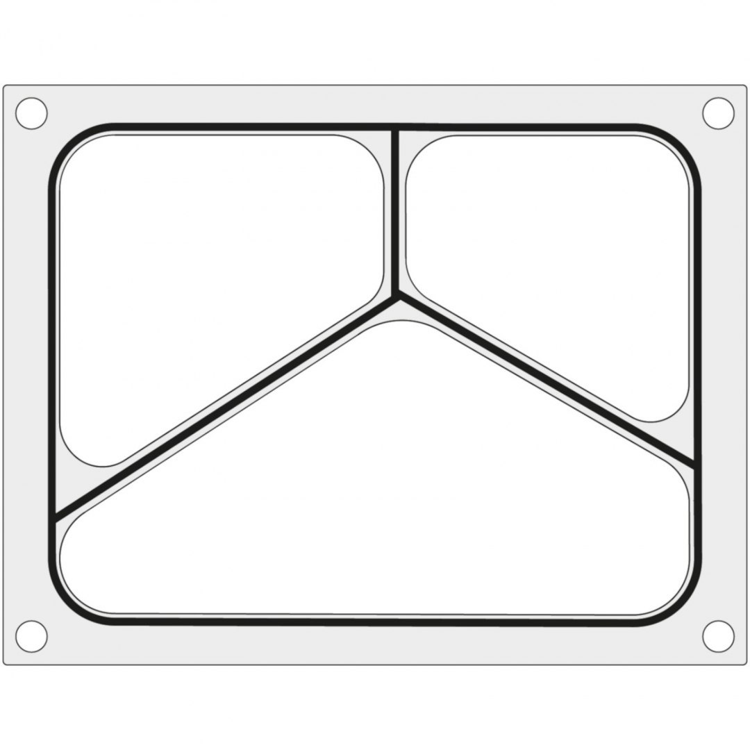 Matryca forma do zgrzewarek MCS na tackę trójdzielną 227x178 mm - Hendi 805480 Hendi Matryca forma do zgrzewarek MCS na tackę trójdzielną 227x178 mm - Hendi 805480 Hendi