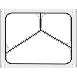 Matryca forma do zgrzewarek MCS na tackę trójdzielną 227x178 mm - Hendi 805480 Hendi