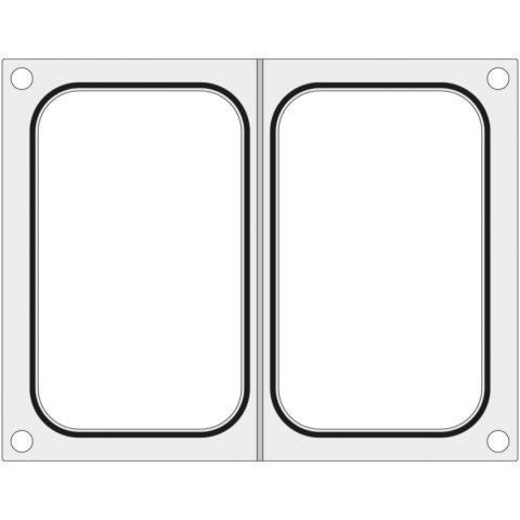 Matryca forma do zgrzewarki CAS CDS-01 na dwie tacki pojemniki 178x113 mm - Hendi 805350 Hendi