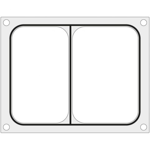 Matryca forma do zgrzewarki CAS CDS-01 na tackę dwudzielną 227x178 mm - Hendi 805398 Hendi