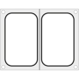 Matryca forma do zgrzewarki MANUPACK 190 na dwie tacki pojemniki 178x113 mm - Hendi 805688 Hendi