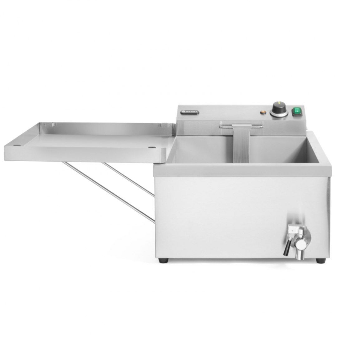 Smażalnik frytownica maszyna do smażenia pączków ryb z półką 12 l 3500 W - Hendi 205914 Hendi