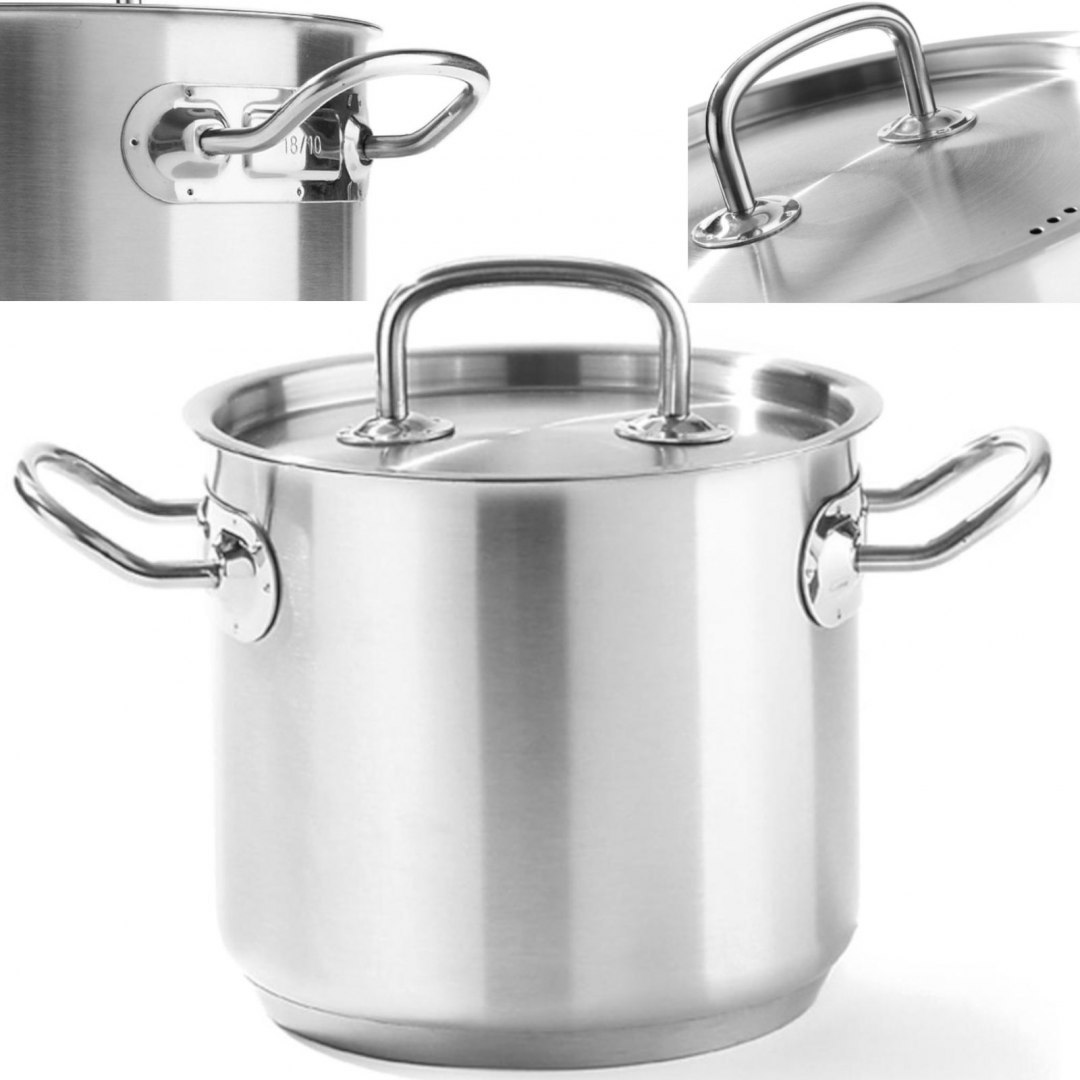 Garnek wysoki z pokrywką Kitchen Line 98 l 500 x 500 mm - Hendi 838907 Hendi Garnek wysoki z pokrywką Kitchen Line 98 l 500 x 500 mm - Hendi 838907 Hendi