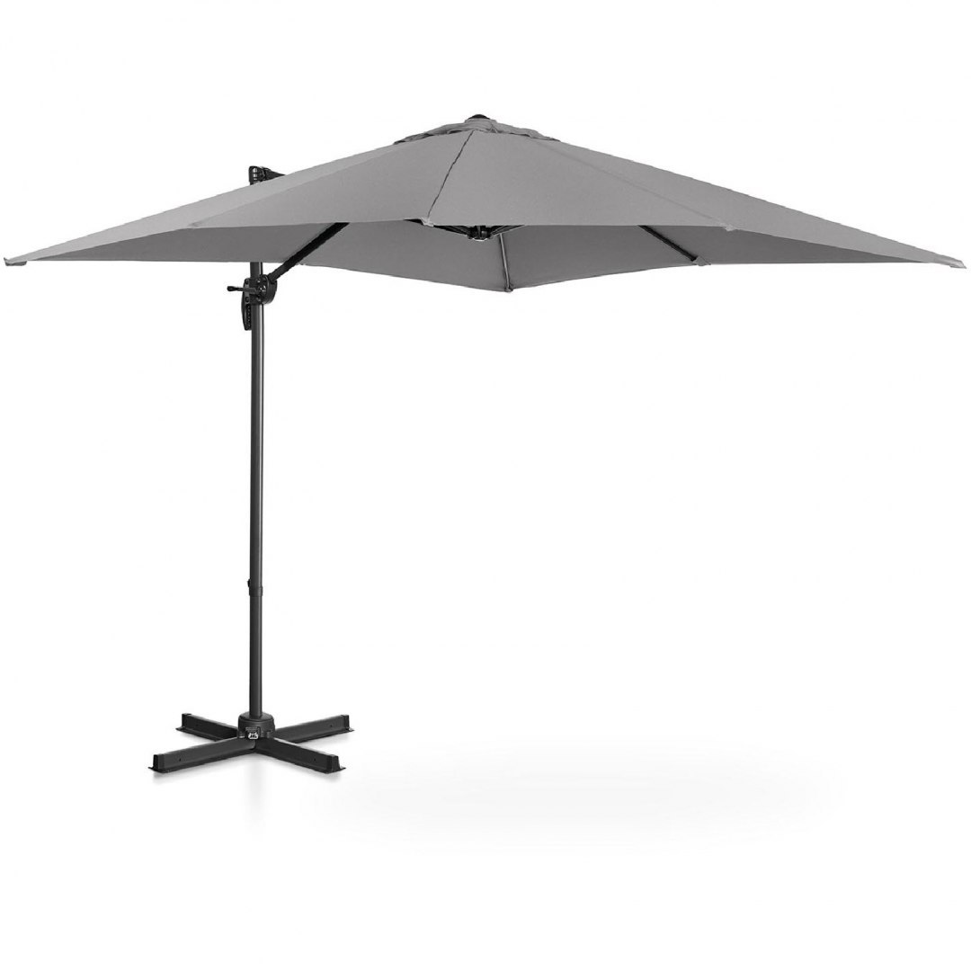 Parasol ogrodowy boczny na wysięgniku kwadratowy 250 x 250 cm ciemnoszary UNIPRODO Parasol ogrodowy boczny na wysięgniku kwadratowy 250 x 250 cm ciemnoszary UNIPRODO