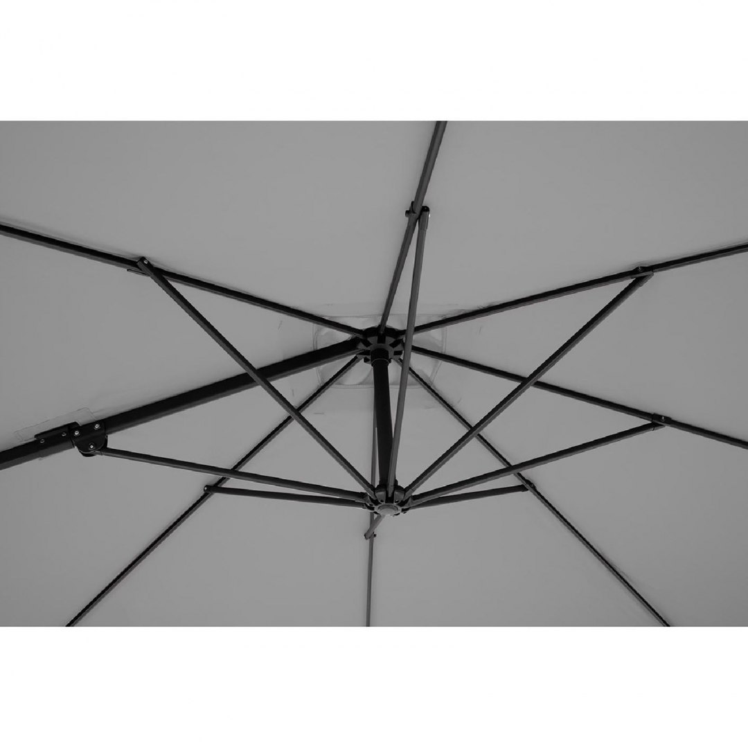 Parasol ogrodowy boczny na wysięgniku kwadratowy 250 x 250 cm ciemnoszary UNIPRODO Parasol ogrodowy boczny na wysięgniku kwadratowy 250 x 250 cm ciemnoszary UNIPRODO
