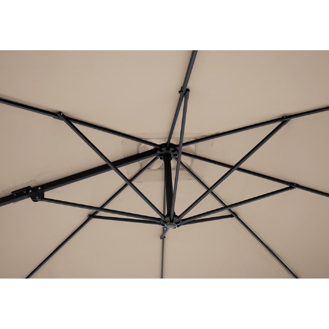 Parasol ogrodowy boczny na wysięgniku kwadratowy 250 x 250 cm kremowy UNIPRODO Parasol ogrodowy boczny na wysięgniku kwadratowy 250 x 250 cm kremowy UNIPRODO