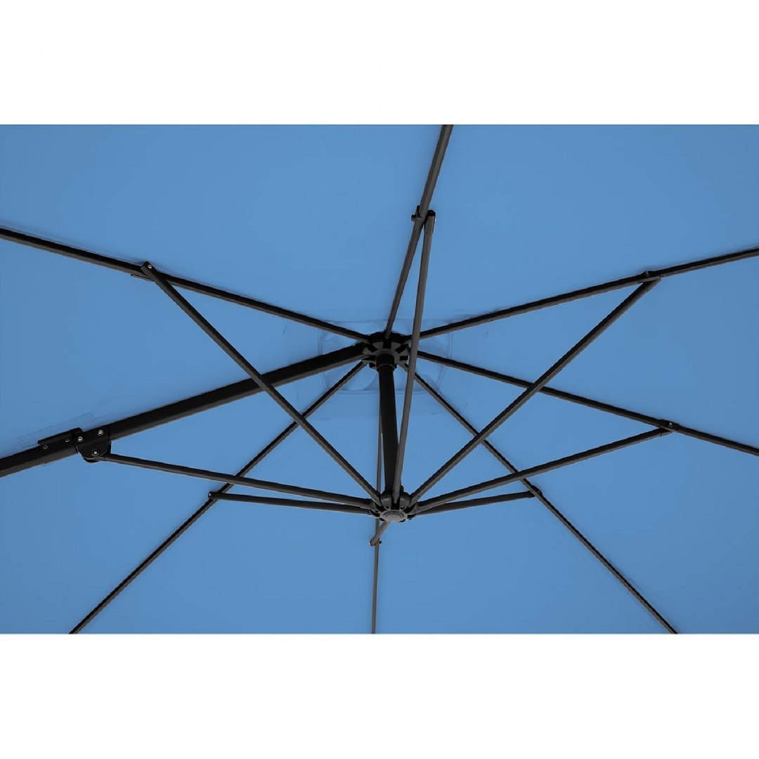 Parasol ogrodowy boczny na wysięgniku kwadratowy 250 x 250 cm niebieski UNIPRODO Parasol ogrodowy boczny na wysięgniku kwadratowy 250 x 250 cm niebieski UNIPRODO