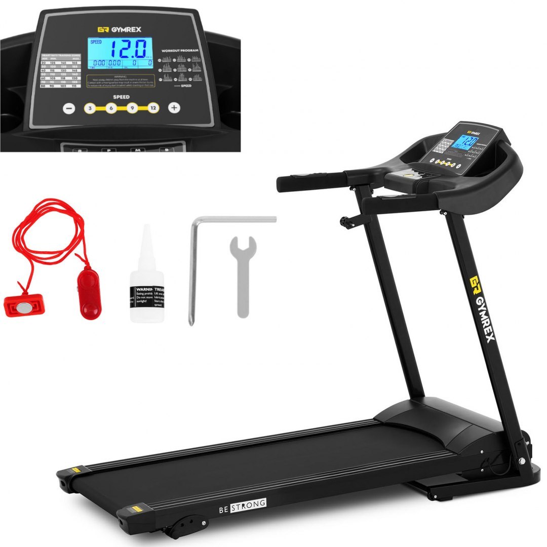 Bieżnia elektryczna Gymrex LCD 120 kg 12 km/h GYMREX Bieżnia elektryczna Gymrex LCD 120 kg 12 km/h GYMREX