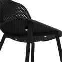 Krzesło skandynawskie plastikowe ażurowe ze stalowymi nogami do 150 kg 4 szt. czarne FROMM&amp;STARCK