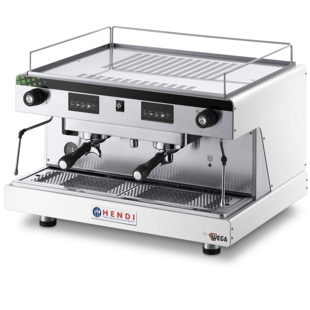 Ekspres kolbowy do kawy Top Line by WEGA 2 grupowy elektroniczny biały 3.7kW Hendi Ekspres kolbowy do kawy Top Line by WEGA 2 grupowy elektroniczny biały 3.7kW Hendi
