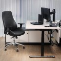 Fotel biurowy tapicerowany na kółkach obrotowy regulowany czarny FROMM&amp;STARCK