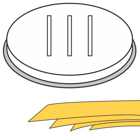 Końcówka do wyrobu makaronu PAPPARDELLE szerokie wstążki 5 otworów 16x1 mm MPF2.5/4 - Hendi 229385 Hendi Końcówka do wyrobu makaronu PAPPARDELLE szerokie wstążki 5 otworów 16x1 mm MPF2.5/4 - Hendi 229385 Hendi